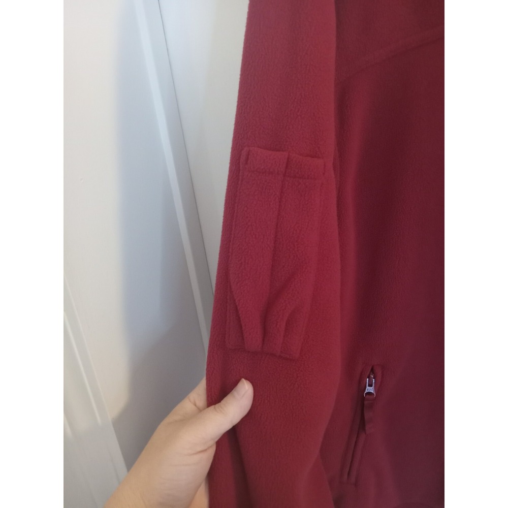 Duluth Trading Co Mens Size Medium Shoreman Fleece Windproof Full Zip Jacket Red - Picture 7 of 16